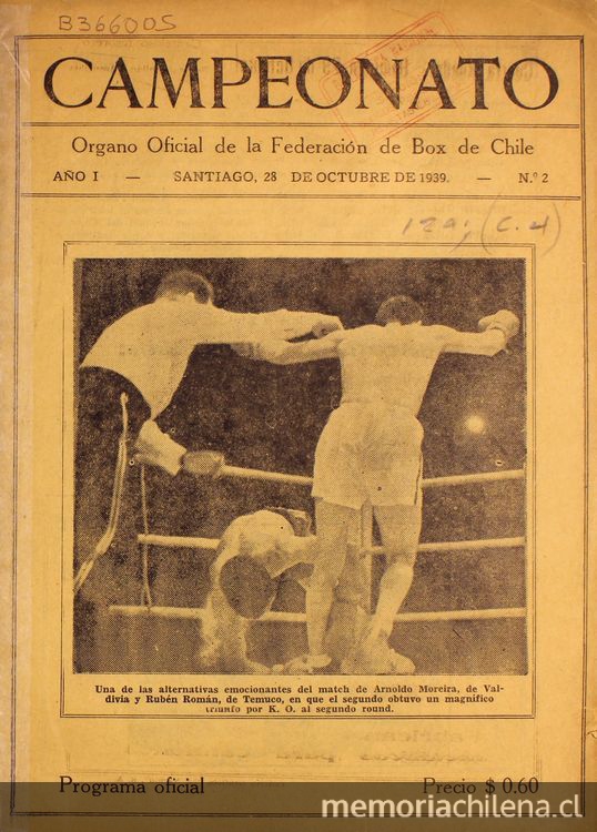 Campeonato: año 1, n° 2, 28 de octubre de 1939