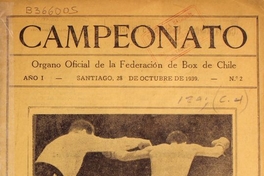 Campeonato: año 1, n° 2, 28 de octubre de 1939