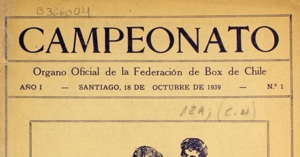 Campeonato: año 1, n° 1, 18 de octubre de 1939