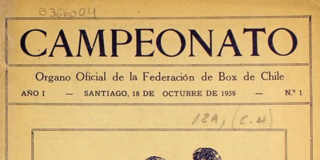 Campeonato: año 1, n° 1, 18 de octubre de 1939