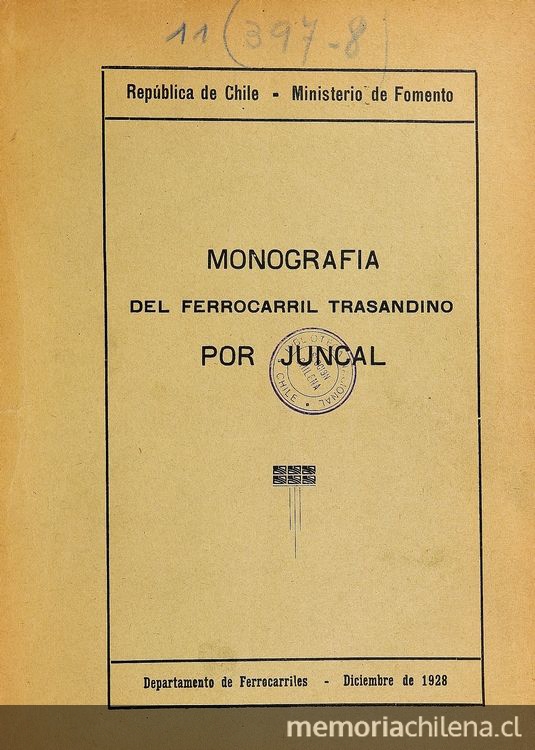 Monografía del ferrocarril trasandino por Juncal