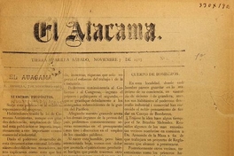 El Atacama: año 1, no. 1-176, 7 de noviembre de 1903 a 31 de diciembre de 1904