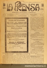 La Prensa: año 2-5, n° 125-337, 5 de enero de 1913 a 26 de diciembre de 1915