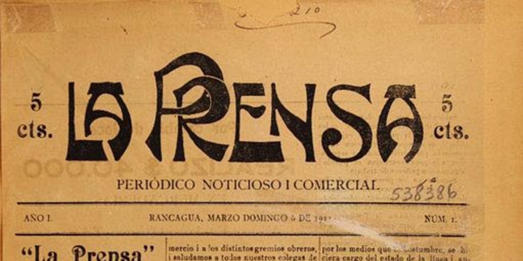 La Prensa: año 1-2, n° 1-124, 5 de marzo de 1911 a 31 de diciembre de 1912