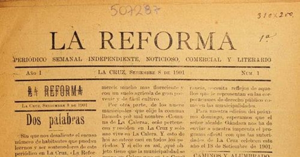 La Reforma: año 1-4, n° 1-158, 8 de septiembre de 1901 a 25 de diciembre de 1904