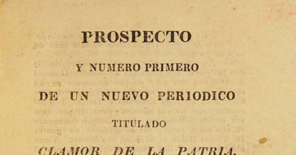 Clamor de la Patria: n° 1-7, 11 de marzo a 11 de julio de 1823