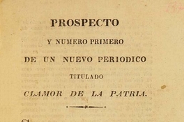 Clamor de la Patria: n° 1-7, 11 de marzo a 11 de julio de 1823