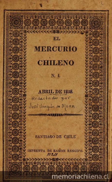 El Mercurio chileno: n° 1-9, 1 de abril a 1 de diciembre de 1828