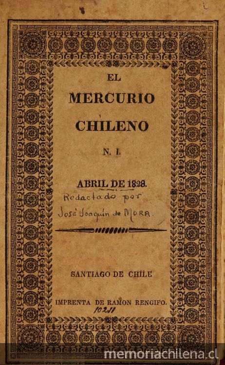 El Mercurio chileno: n° 1-9, 1 de abril a 1 de diciembre de 1828