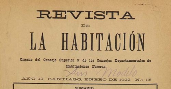 Revista de la habitación: 1ra. época, año 2, no. 13-24, enero a diciembre de 1922