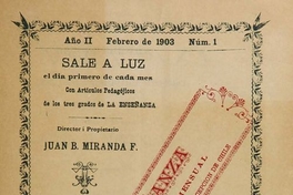 La Enseñanza: año 2, n° 11-12, febrero de 1903 a enero de 1904