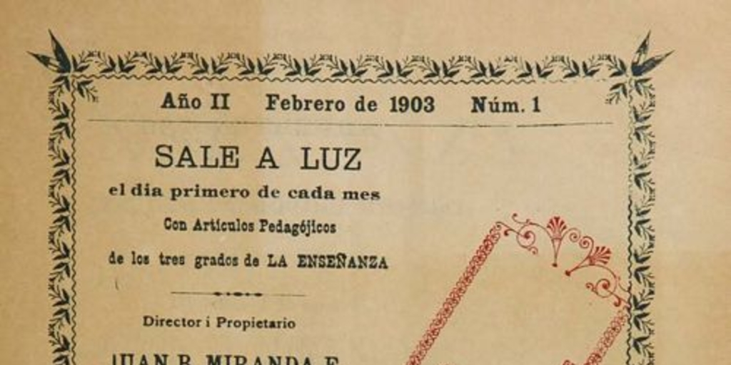 La Enseñanza: año 2, n° 11-12, febrero de 1903 a enero de 1904