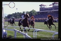 Carrera en el Hipódromo Chile, ca. 1985