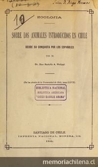 Sobre los animales introducidos en Chile desde su conquista por los españoles