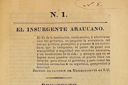 El Insurgente araucano: n° 1-8, 10 de febrero a 4 de mayo de 1827