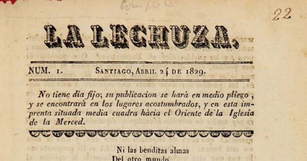 La Lechuza: n° 1-2, 24-29 de abril de 1829