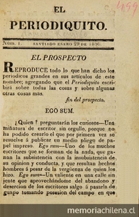 El Periodiquito: n° 1-5, 29 de enero a 6 de abril de 1830