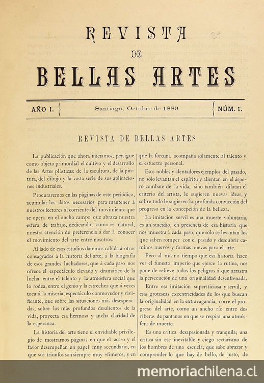 Revista de Bellas Artes: n° 1-11, octubre a diciembre, 1889-1890