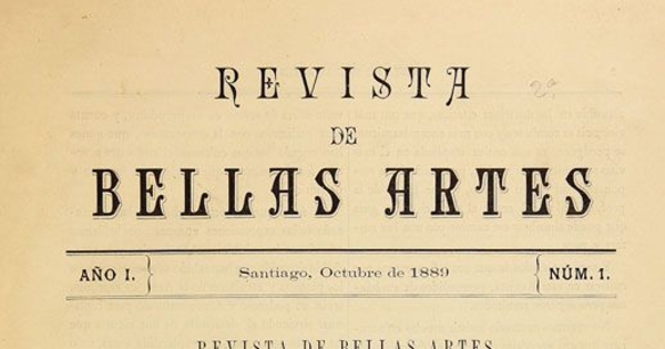 Revista de Bellas Artes: n° 1-11, octubre a diciembre, 1889-1890