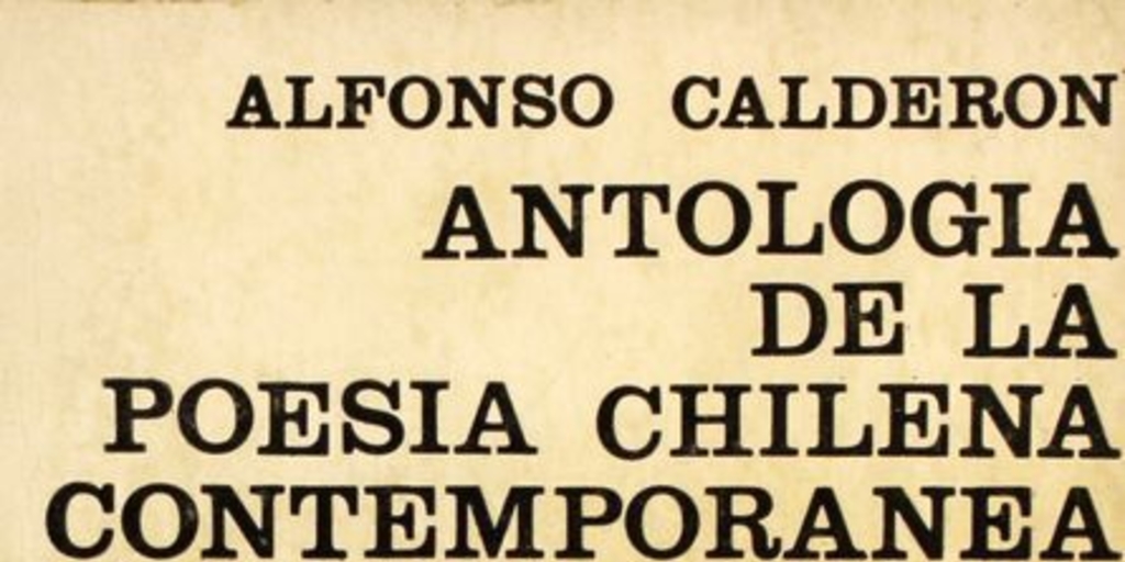 Antología de la poesía chilena contemporánea