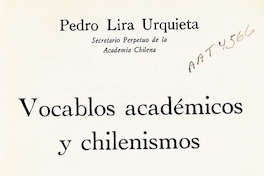 Vocablos académicos y chilenismos