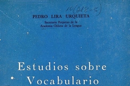 Estudios sobre vocabulario