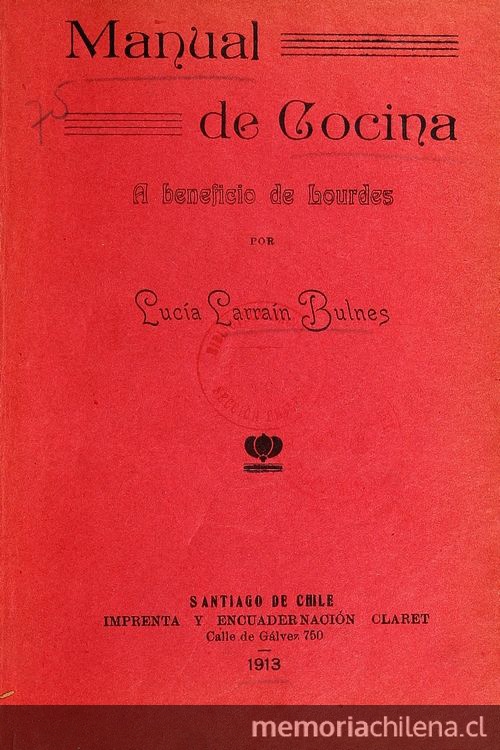 Manual de cocina a beneficio de Lourdes