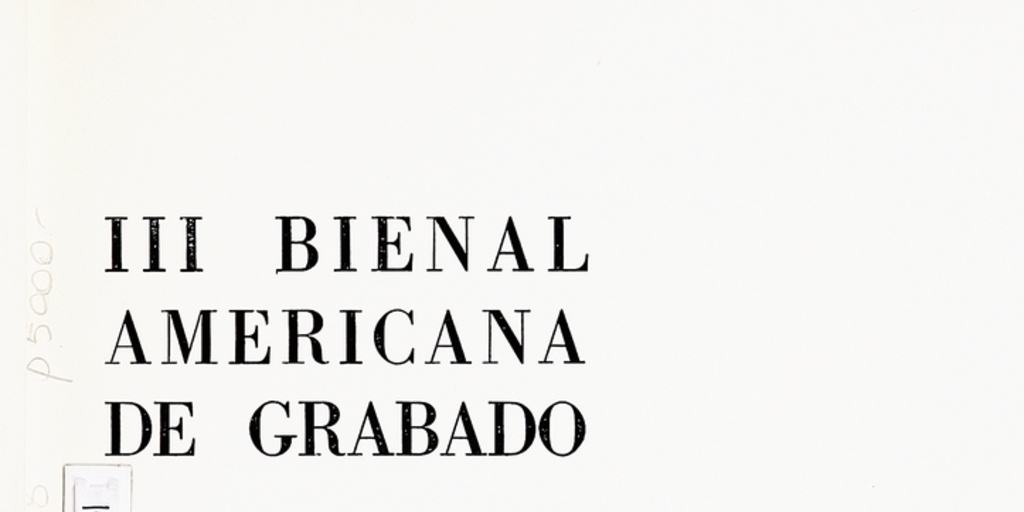 III Bienal Americana de Grabado : [catálogo]