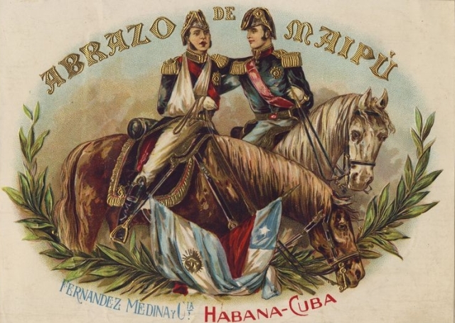 Cigarrillos "Abrazo de Maipú" Cigarrillos "Abrazo de Maipú"