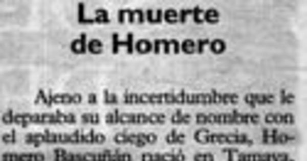 La muerte de Homero