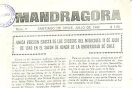 Mandrágora: nº 4, julio de 1940