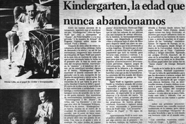 Kindergarten, la edad que nunca abandonamos