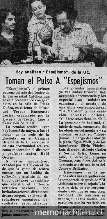 "Toman el pulso a ""Espejismos"""