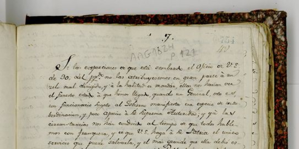 [Carta] 1813 Nov. 9, Talca [a] Exmo. Gral. en Gefe del Exercito Restaurador Dn. Jose Miguel de Carrera [manuscrito]