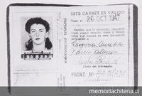 Carnet de Identidad de Ramona Parra