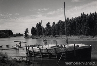 Trabajo en astillero del Maule, 1950