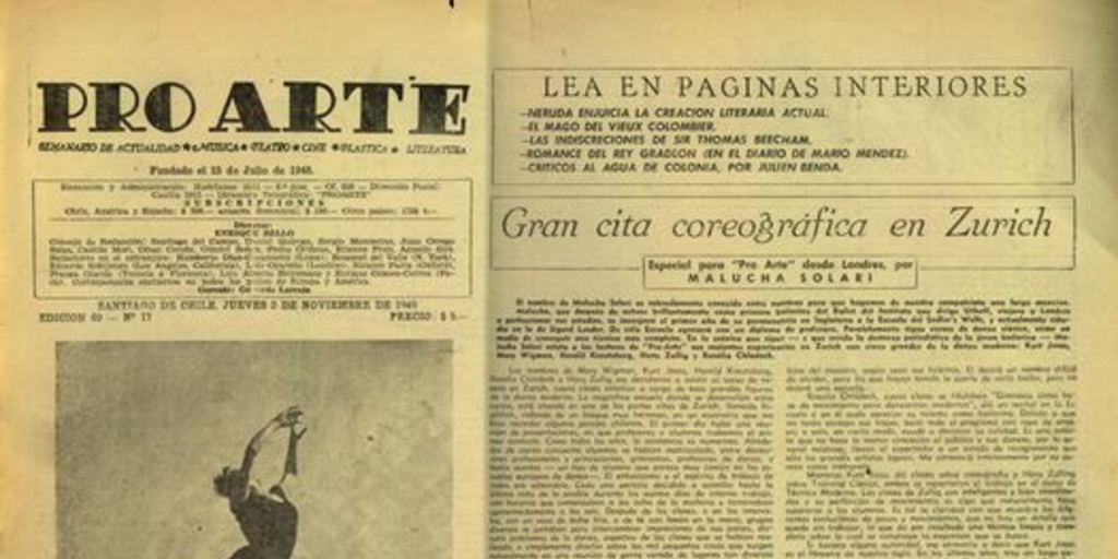 Pro Arte: n° 1-24 (15 jul. - 23 dic. 1948)