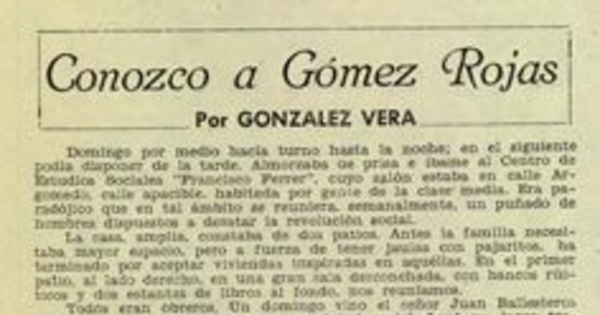 Conozco a Gómez Rojas