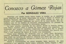 Conozco a Gómez Rojas