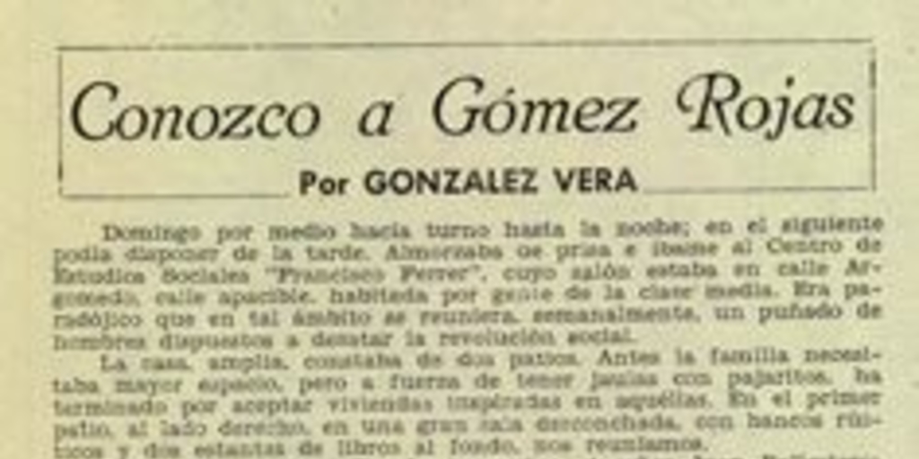 Conozco a Gómez Rojas