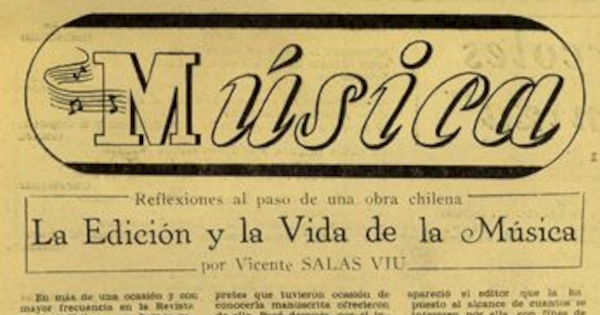 La edición y la vida de la música