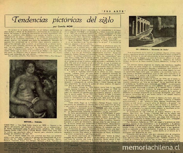 Tendencias pictóricas del siglo