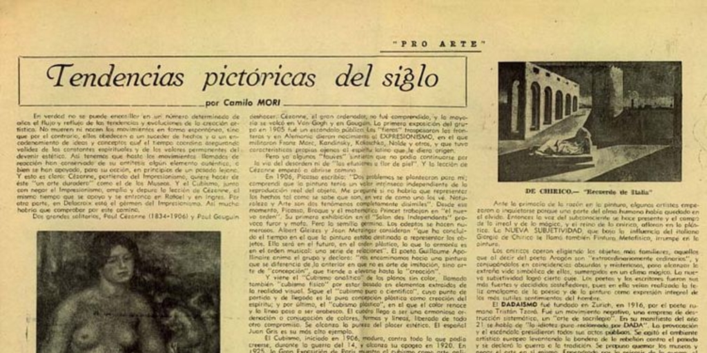 Tendencias pictóricas del siglo