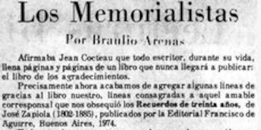 Los memorialistas