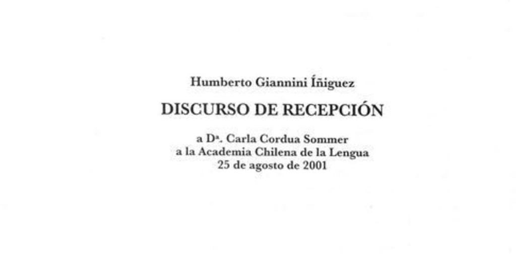 Discurso de recepción