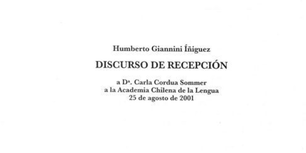 Discurso de recepción