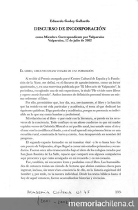 Discurso de incorporación