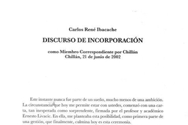 Discurso de incorporación