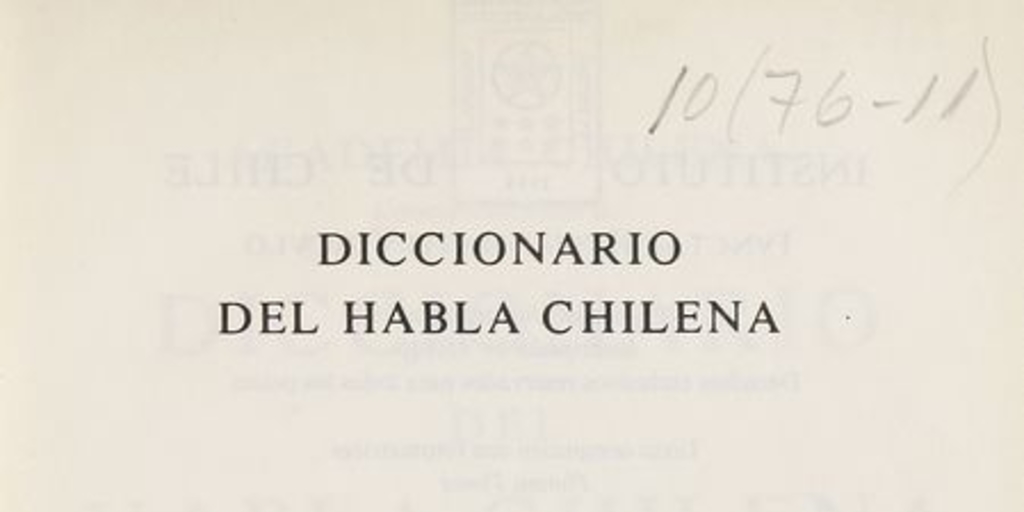 Diccionario del habla chilena