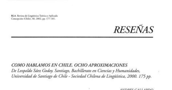 Cómo hablamos en Chile: ocho aproximaciones